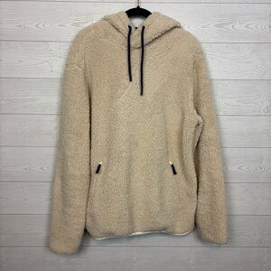 CHUBBIES THE SNOW DAY HIGH PILE HOODIE CREAM SIZE LARGE